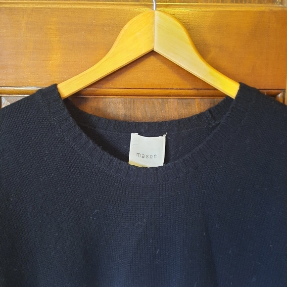 Mason wool cashmere blend colorblock crewneck sweater size small - Picture 4 of 9